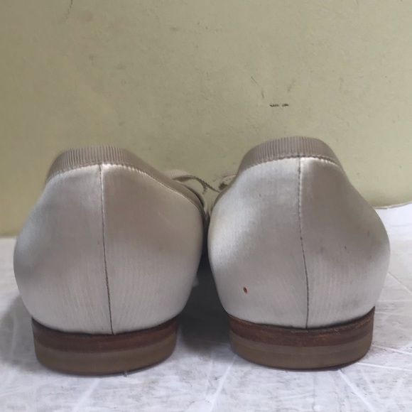 Juicy Couture Vintage Satin Gems Bows Ballerina Ballet Flats Shoe SlipOn Neutral - Picture 8 of 15